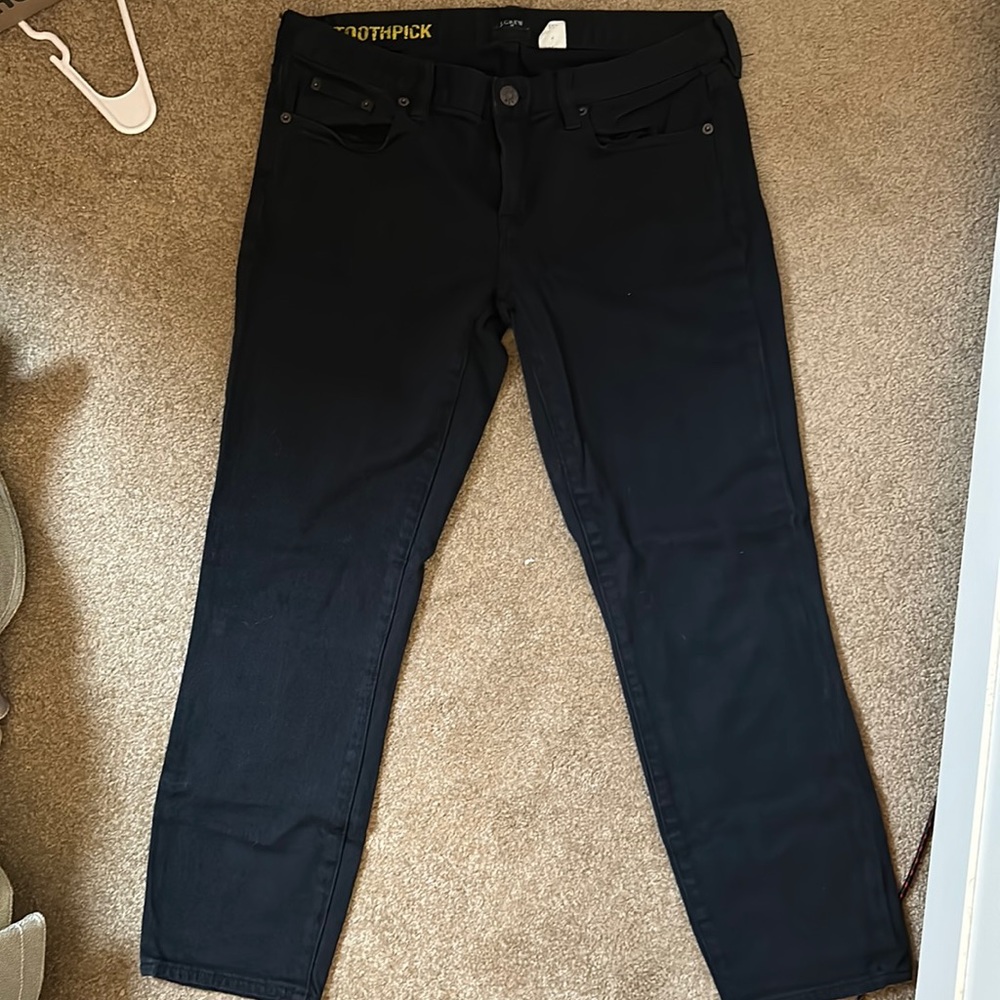 J. Crew toothpick jeans.